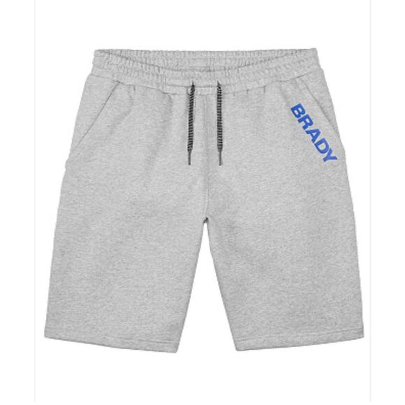 Brady Mens Drawstring Pockets Wordmark Fleece Sweat Shorts Heather Gray Size XXL - Picture 1 of 10
